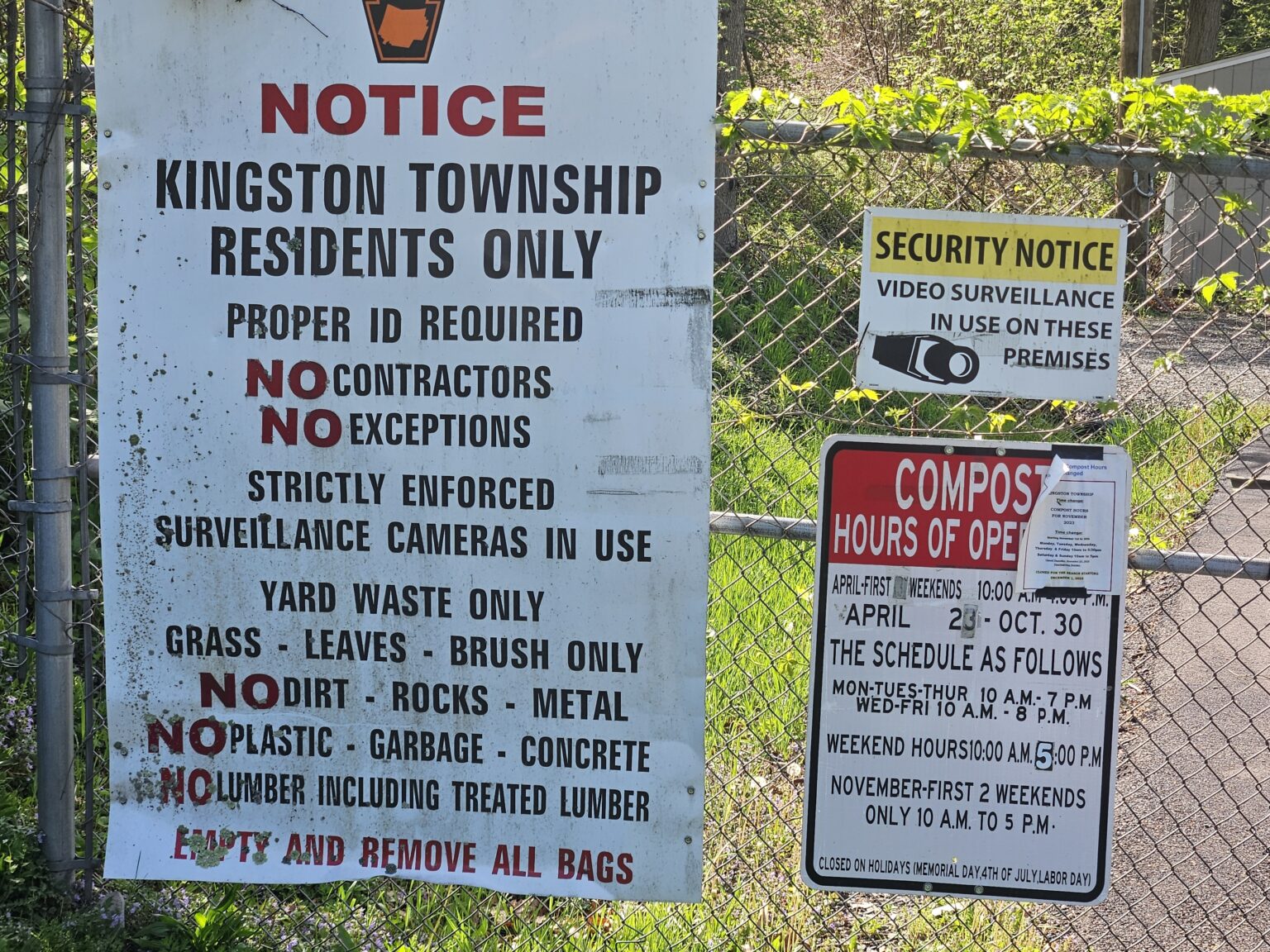 Compost Site Information Kingston Township
